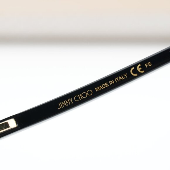 Jimmy Choo JC308 0DXF 00 Square 54mm Eyeglasses - Shiny Black/Gold - Picture 10 of 10